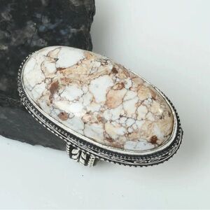 Massive Oval Wild Horse Jasper Ring
